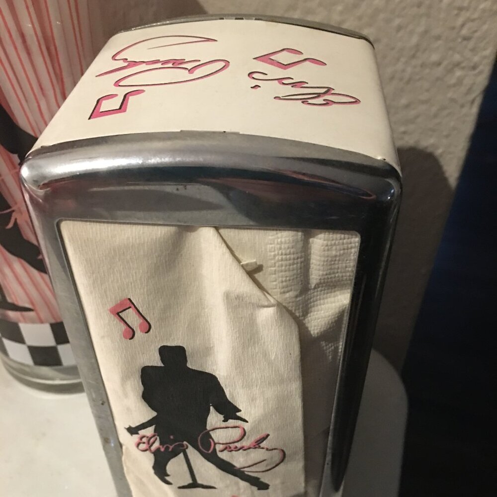 Elvis Presley Napkin Holder - Jukebox Style w/ Napkins  Ba1